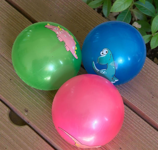 12 Pelotas de Plastico Dinosurios Colores $8 c/u