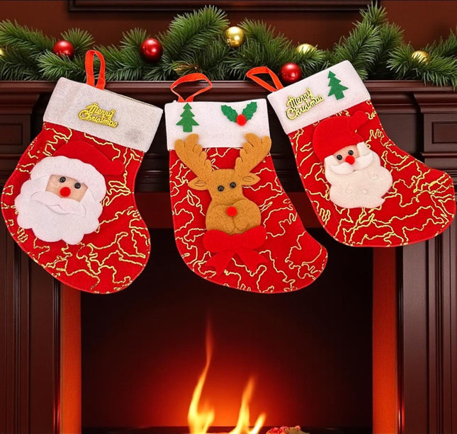 12 Botita Navideña Mediana con Santa $16.29 c/u