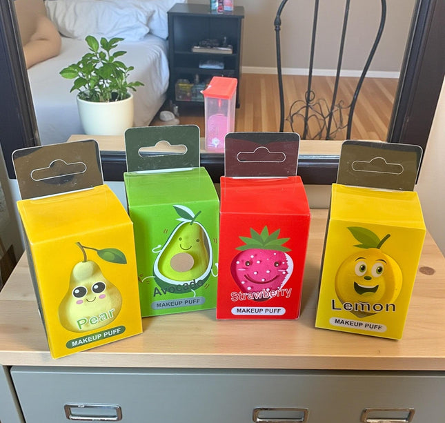 12 Esponja para Maquillaje Frutas $6.3 c/u