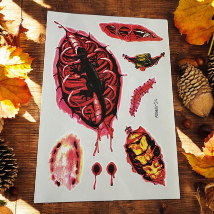 12 STICKERS CICATRIZ HALLOWEEN $8.25 C/U