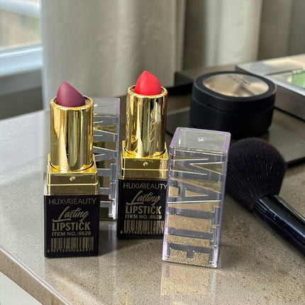 12 Labiales Matte Dorados Huxia $11 c/u