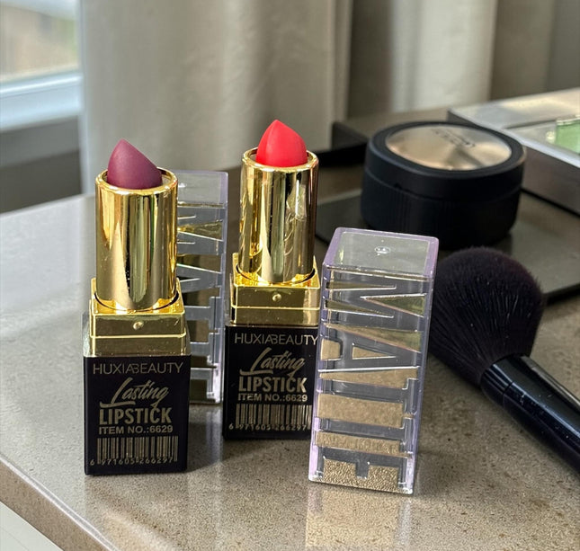 12 Labiales Matte Dorados Huxia $11 c/u