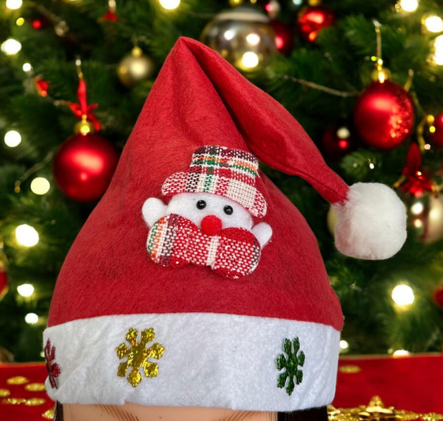 12 Gorros Navideño con Figura y adornos $12.9 c/u