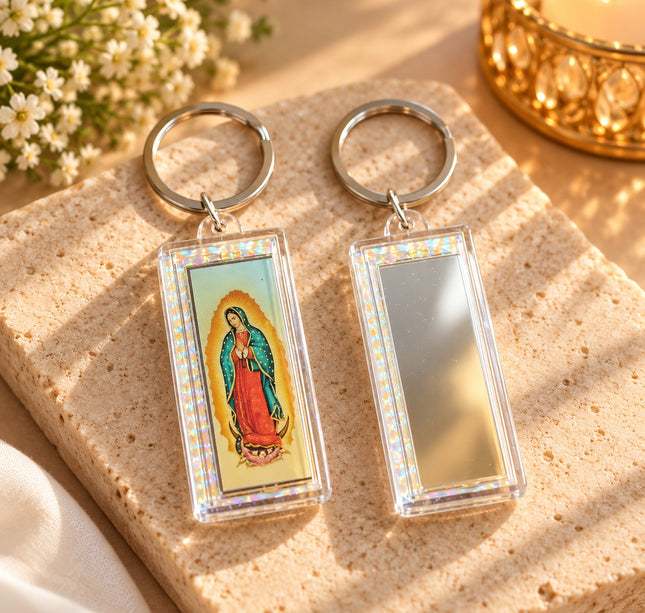 6 Llavero Religioso con Marco Holográfico $25.5 c/u