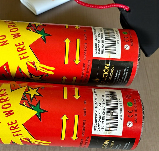 3 Cañon Reventador de Confetti para fiestas 30cm $20 c/u