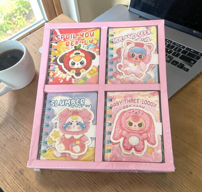 24 Libretas 3D Sanrio/Sticht/Capibara/Labubu $11 c/u