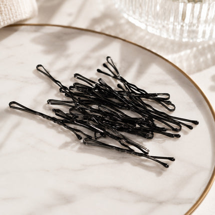 4 Tiras con 60 Pasadores Clasicos Negros para Cabello $15 c/u