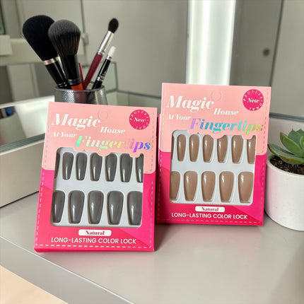 12 Uñas Postizas Colores Magic $9 c/u