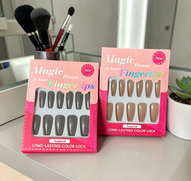12 Uñas Postizas Colores Magic $9 c/u