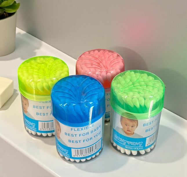 12 Cotonetes Estuche Colores $7.5 c/u