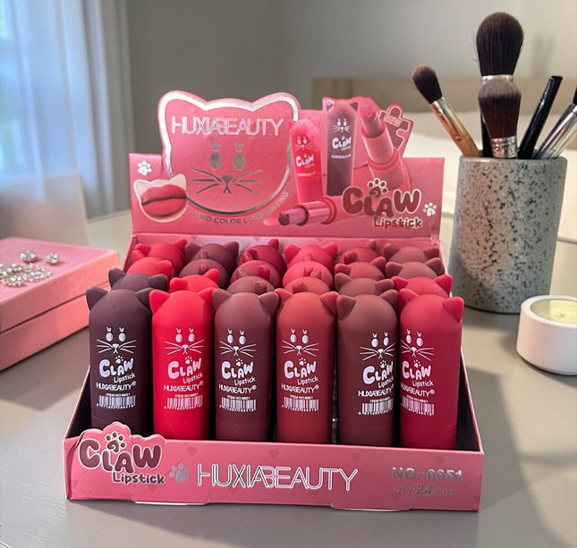 12 Labiales Gatitos Matte Huxia $11 c/u