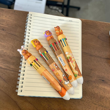 36 Lapiceros Capibara Multitinta Figura 3D $8.5 c/u