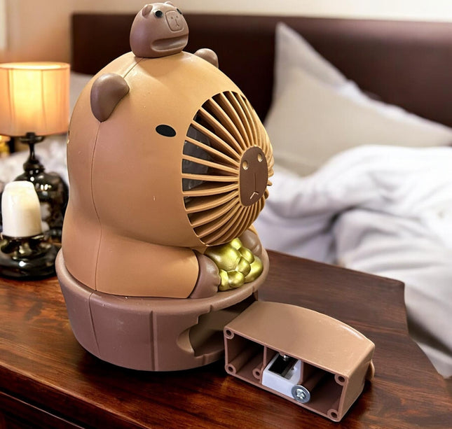 Ventilador Capibara Con Luz y Sacpuntas Incluido
