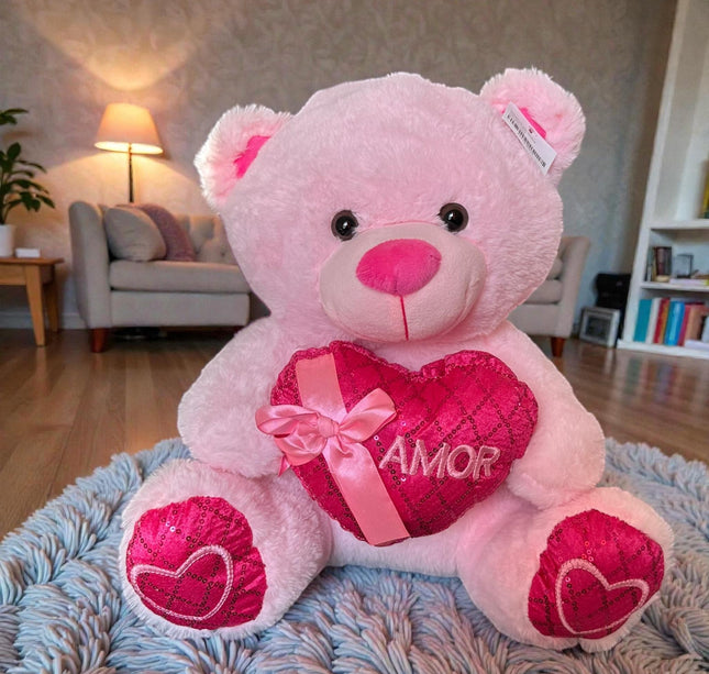 Oso de Peluche Corazon "Te Amo" Colores