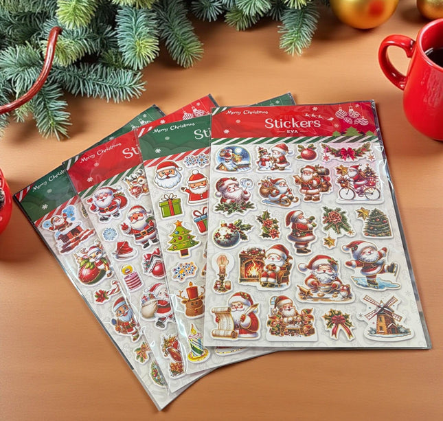 12 Stickers Navideños Santa $18 c/u
