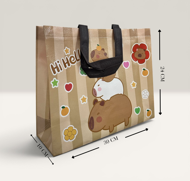 12 Bolsas Capibaras Medianas Rayadas 30cm*24cm*10cm $7.9 c/u