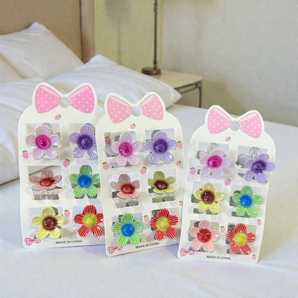 Exclusivo Tienda en linea 💥💎 12 Sets de 3 Pares de Mini Pnzas para el Cabello Flores Hermosas $13.33 c/u