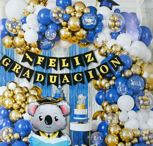 Kits Globos Graduacion con Decoración 54 piezas