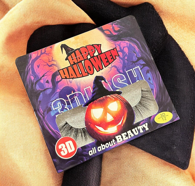 12 Pestañas Clasicas Halloween $7.5 c/u