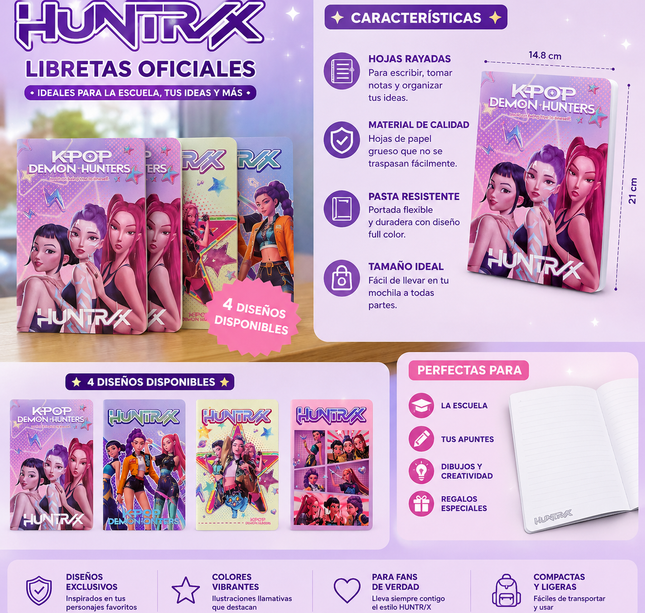 10 Libretas Guerreras K-Pop Francesa  $12 c/u