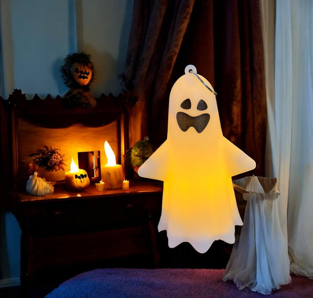 Fantasma Colgante con Luz Amarilla