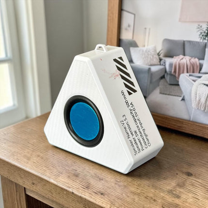 Bocina Bluetooth Triangular Transparente Con Luces