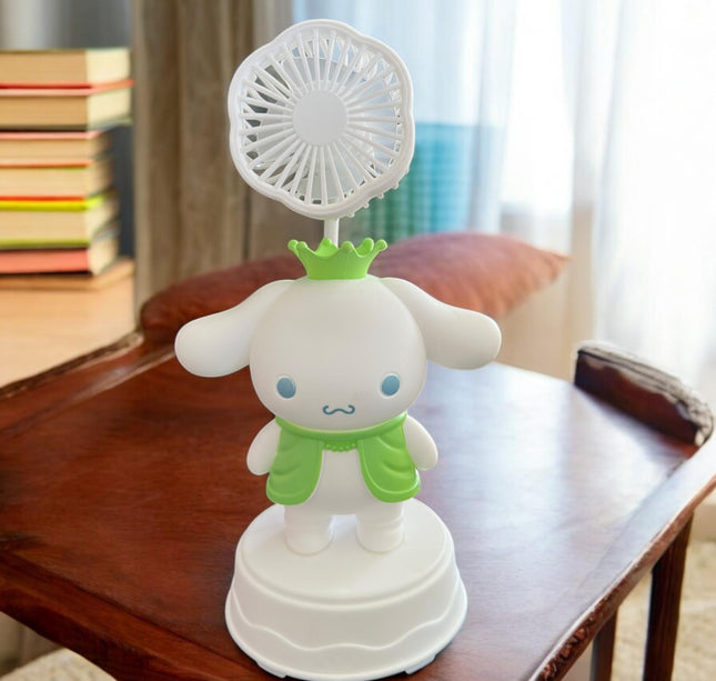 2 Ventilador Cinamorrol con Figura 3D y Sacpauntas $89 c/u