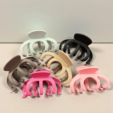 12 Pinzas para Cabello Matte Colores $8.8 c/u