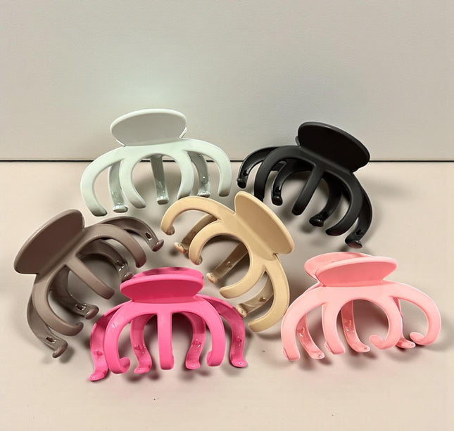 12 Pinzas para Cabello Matte Colores $8.8 c/u