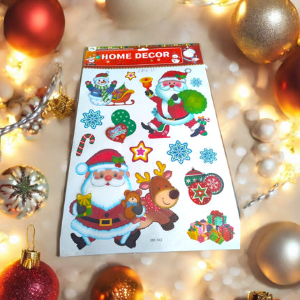 10 Planillas Calcomania 3D Stickers de Santa Claus  $21.6 c/u