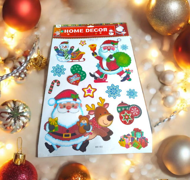 10 Planillas Calcomania 3D Stickers de Santa Claus  $21.6 c/u