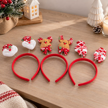 Exclusivo Tienda en linea 💥💎12 Diademas Navideñas Brincolinas con Figuras $9.1 c/u
