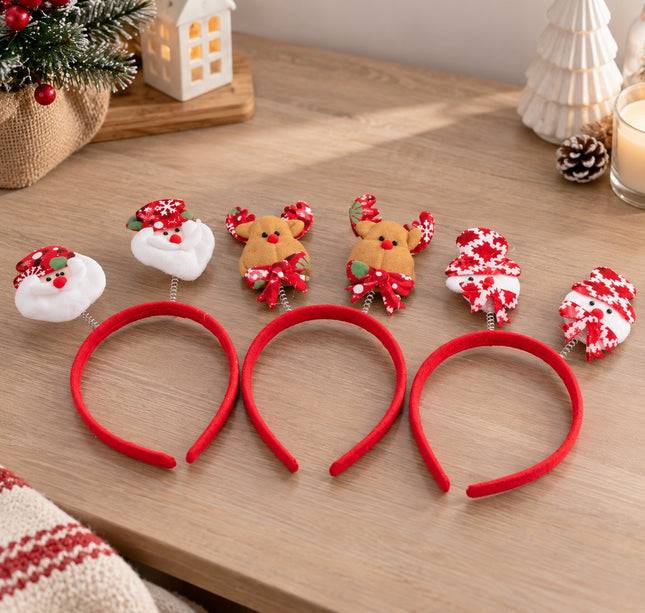 Exclusivo Tienda en linea 💥💎12 Diademas Navideñas Brincolinas con Figuras $9.1 c/u