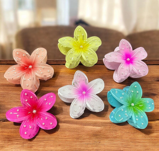 12 Pinzas Hawaiinas Perlitas Lindas $14 c/u
