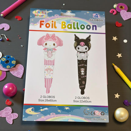 6 Sets Globos Figuras Baston 4 Piezas $18 c/u