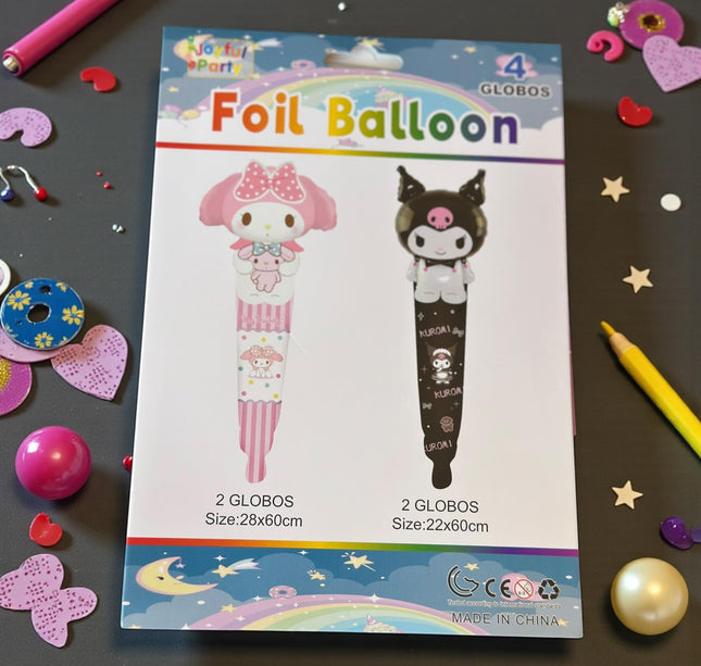 6 Sets Globos Figuras Baston 4 Piezas $18 c/u