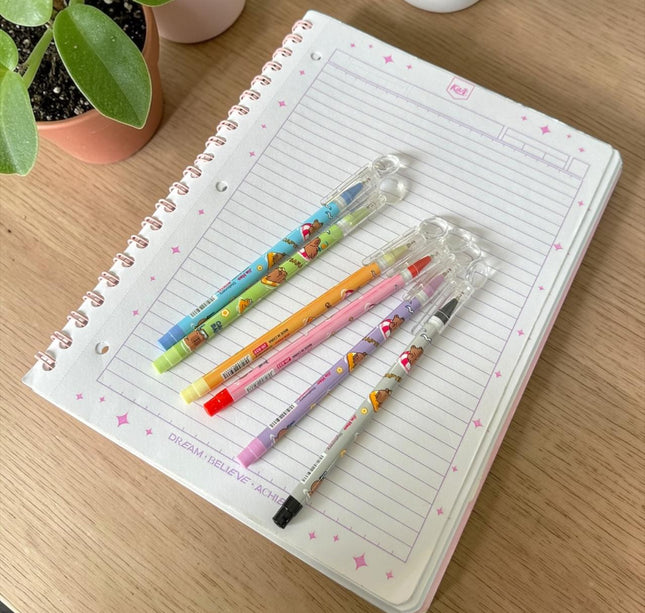 3 Sets de 6 Lapiceros Capibara Colores $21 c/u