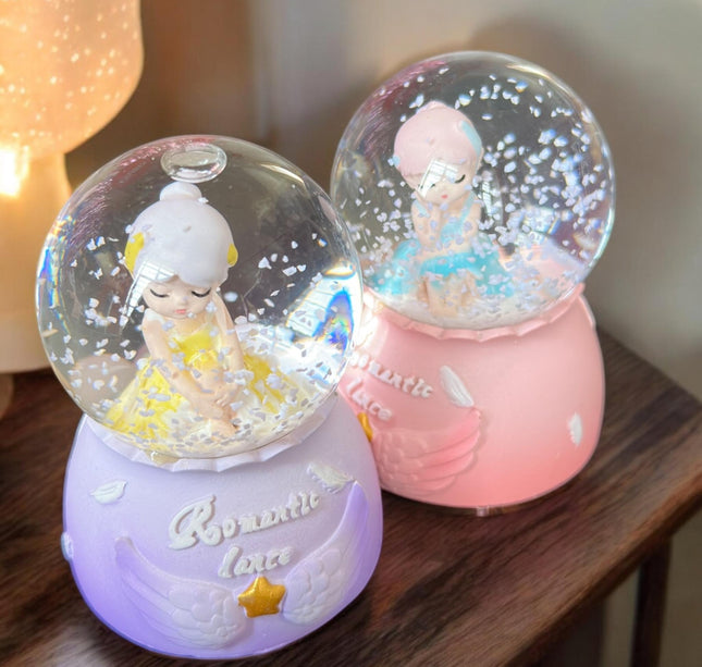 Mini Bola de Nieve Alitas con Luz
