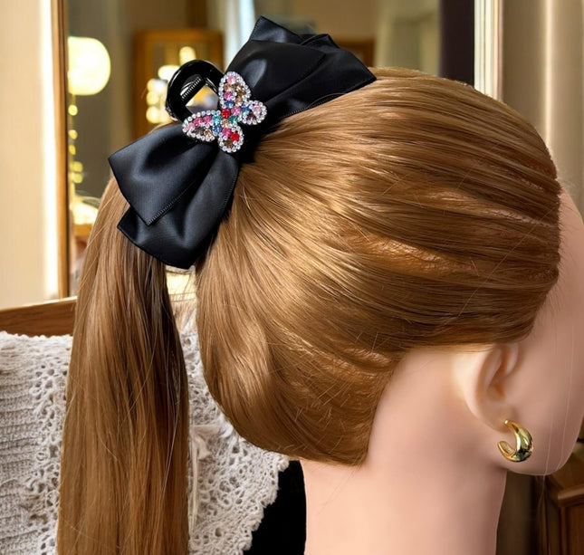 12 Pinzas Moños Mariposas Brillosas $18 c/u