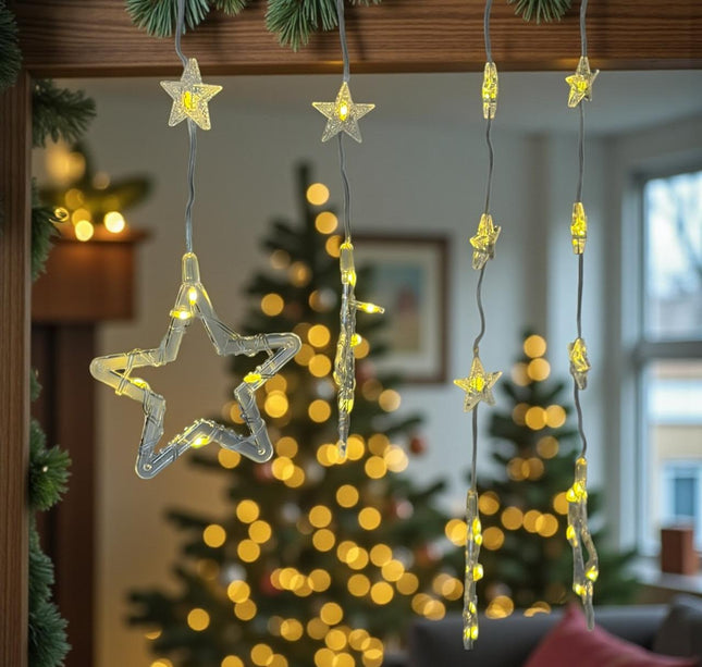 Cortina de Luces en forma de estrella 5 mts navidad