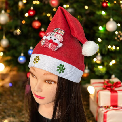 12 Gorros Navideño con Figura y adornos $12.9 c/u