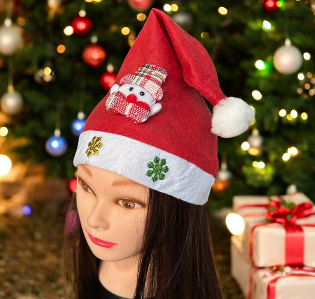 12 Gorros Navideño con Figura y adornos $12.9 c/u