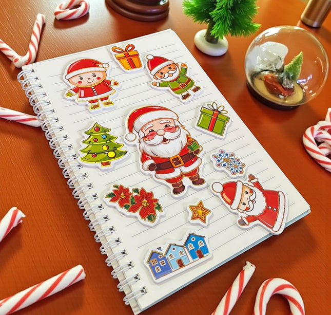 12 Stickers Navideños Santa $18 c/u