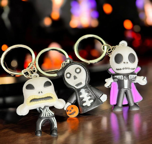 12 Llaveros Halloween Figura 3D $5.5 c/u