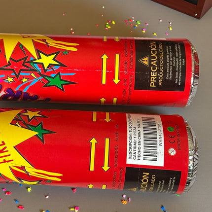 3 Cañon Reventador de Confetti para fiestas 40cm $25 c/u