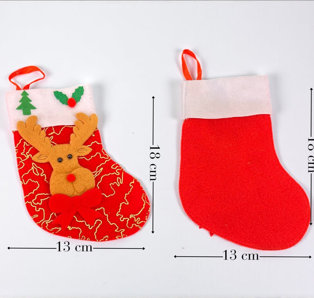 12 Botita Navideña Mediana con Santa $16.29 c/u