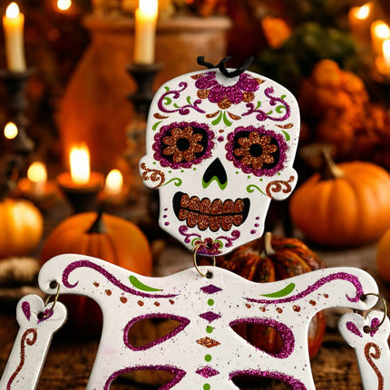 5 Adornos calaverita huesitos colgante $39 c/u