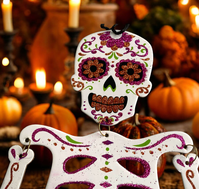 5 Adornos calaverita huesitos colgante $39 c/u