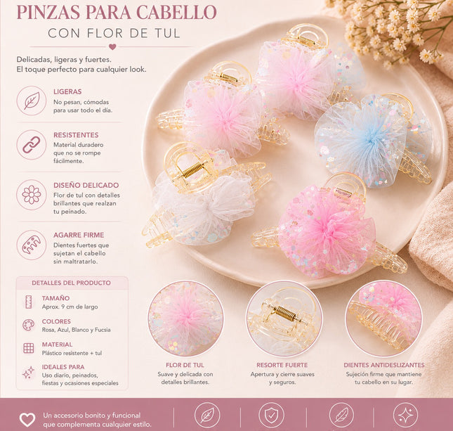 Exclusivo Tienda en linea 💥💎12 Pinzas Moños Confetti Alegres para Cabello $7.5 c/u