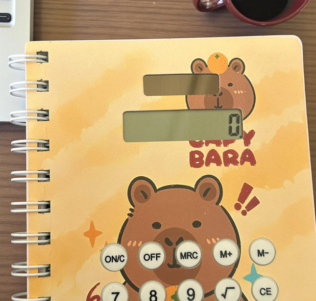3 Libreta Capibara con Calculadora $75 c/u